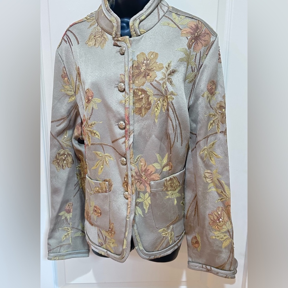 NWT lovely Floral Embroidered Women's blazer Jacket size 20W - Picture 5 of 6